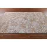 Beige Modern Area Rug Handmade Abstract Wool Carpet - 8'0"x 11'5"
