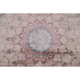 Beige Qum Turkish Rug Machine Made Silk & Polyester Carpet - 5'1" x 7'6"