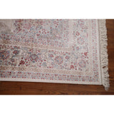 Beige Qum Turkish Rug Machine Made Silk & Polyester Carpet - 5'1" x 7'6"