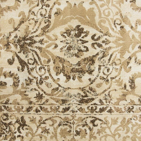 Beige Power-Loomed Accent Rug (5' 3 x 7'7) - 5'3" x 7'7"