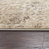 Beige Power-Loomed Accent Rug (5' 3 x 7'7) - 5'3" x 7'7"