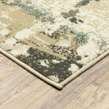 Beige and Blue Block Indoor Rug