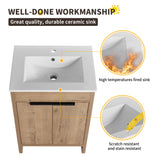 Beingnext 24"/30"/36" Bathroom Vanity with Sink, Freestanding Bathroom Vanity with Soft Close Door and Adjustable Shelf