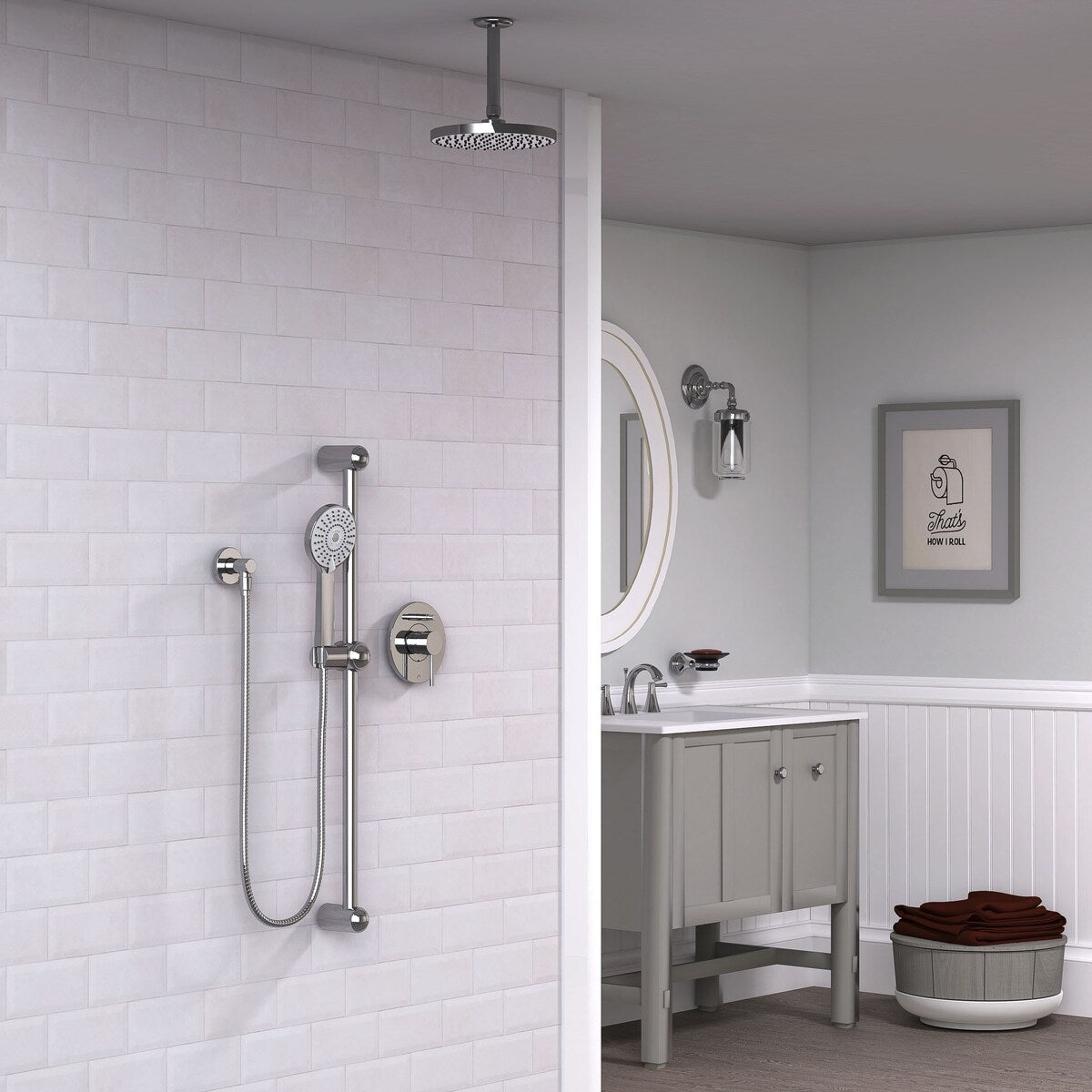 Belanger Delphi Pressure Balanced Shower System from Ceiling