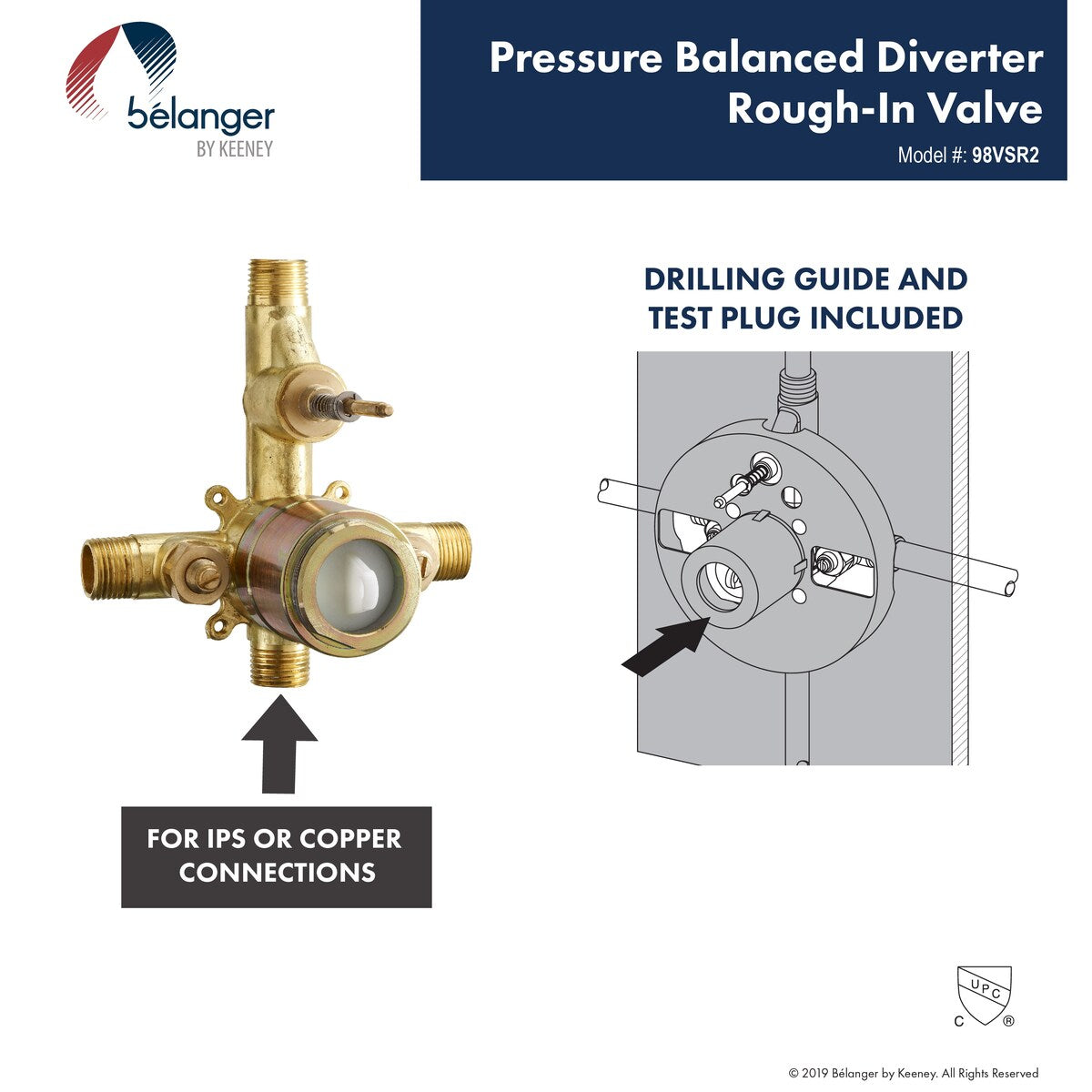 Belanger Delphi Pressure Balanced Shower System from Ceiling