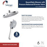 Belanger Delphi Pressure Balanced Shower System from Ceiling