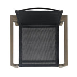 Belfast Outdoor Acacia and Mesh Dining Chairs (Set of 2) by Christopher Knight Home