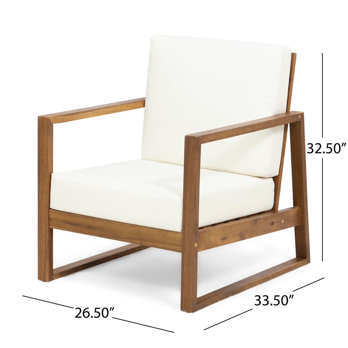 Belgian Outdoor 4-seater Acacia Wood Chat Set by Christopher Knight Home
