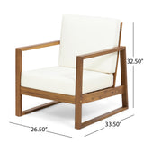 Belgian Outdoor 4-seater Acacia Wood Chat Set by Christopher Knight Home