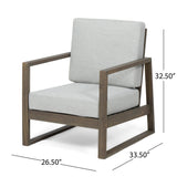 Belgian Outdoor 4-seater Acacia Wood Chat Set by Christopher Knight Home