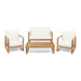 Belgian Outdoor 4-seater Acacia Wood Chat Set by Christopher Knight Home