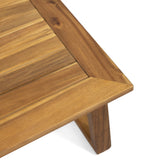 Belgian Outdoor Acacia Wood Chat Set by Christopher Knight Home