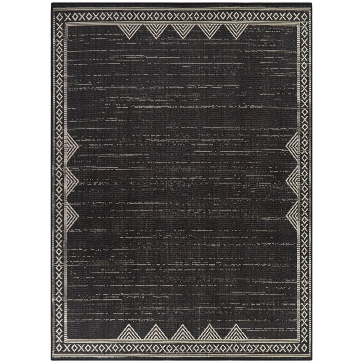 Belieu Recycled Tribal Border Indoor/Outdoor Area Rug