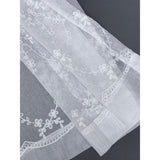 Manor Luxe Belinda Embroidered Sheer Rod Pocket Single Curtain Panel
