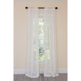 Manor Luxe Belinda Embroidered Sheer Rod Pocket Single Curtain Panel