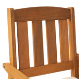 Belize Outdoor Adjoining Wood Chairs with Cushions by Christopher Knight Home