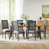 Belknap Fabric and Wood 7 Piece Dining Set by Christopher Knight Home