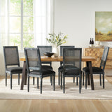 Belknap Fabric and Wood 7 Piece Dining Set by Christopher Knight Home