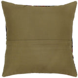 Bell Red/Blue Hand-Woven Kilim Throw Pillow - 1'5 x 1'6