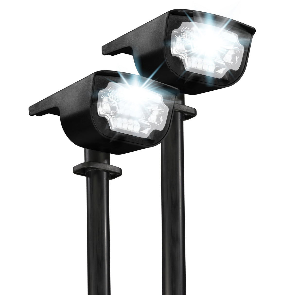 Bell + Howell Bionic Color Burst Solar Powered Waterproof Pathway Lights- 2 Pack - Black