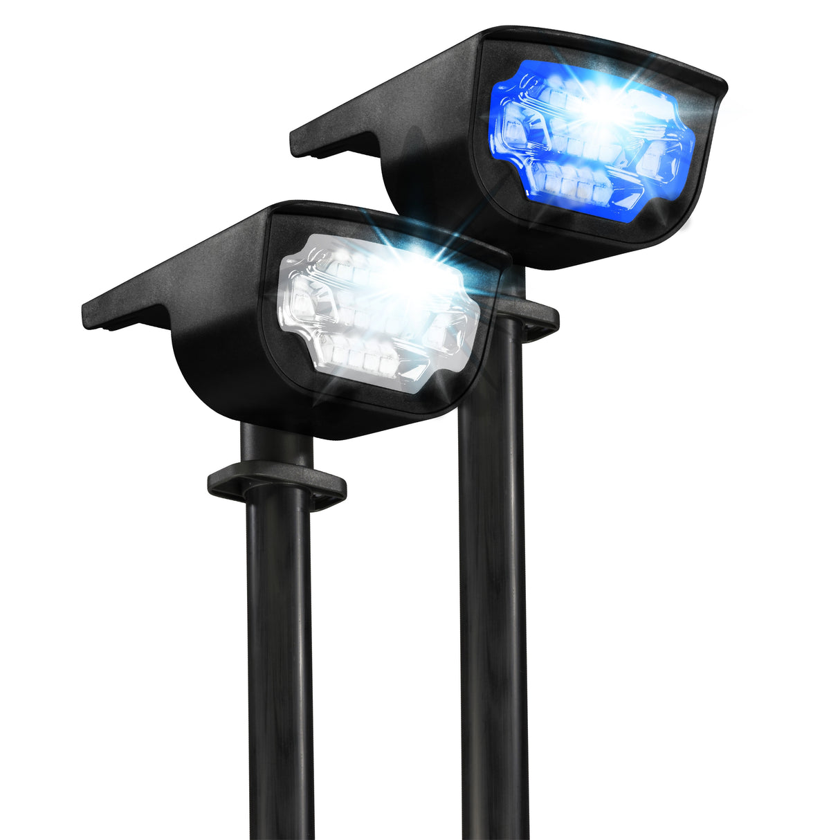 Bell + Howell Bionic Color Burst Solar Powered Waterproof Pathway Lights- 2 Pack - Black