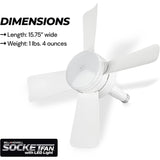 Bell + Howell Socket Fan Ceiling with Warm Light, Screw into Any Light Socket, with Remote Control