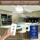 Bell + Howell Socket Fan Ceiling with Warm Light, Screw into Any Light Socket, with Remote Control
