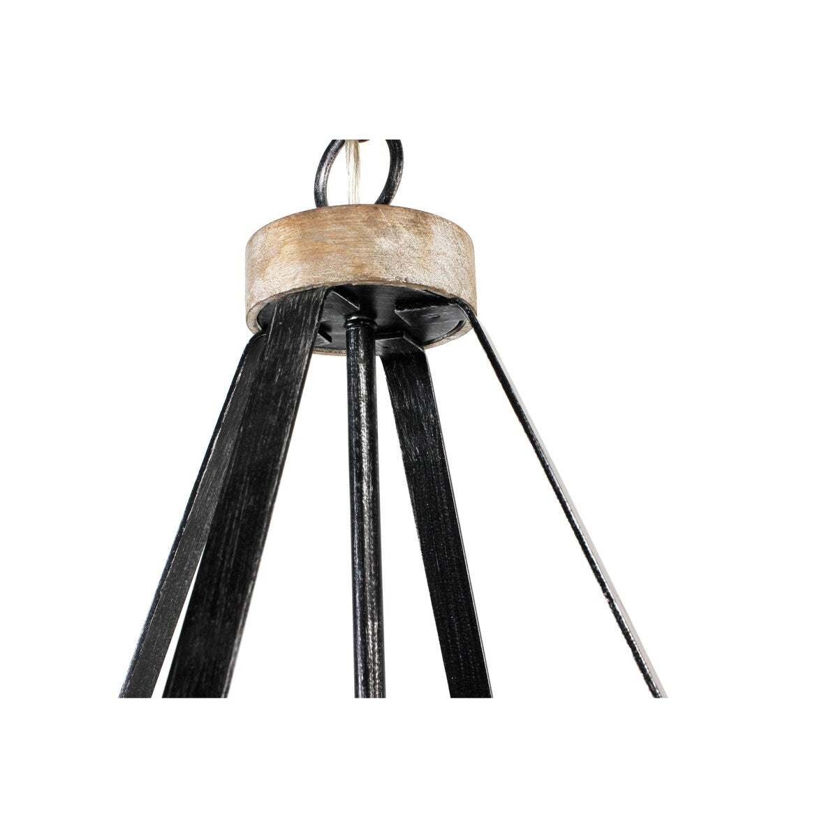 4-Light Rustic Distressed Wood Chandelier Dimmable Pendant Lighting - N/A