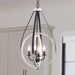 4-Light Rustic Distressed Wood Chandelier Dimmable Pendant Lighting - N/A