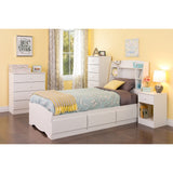 Bella Tall 1-Drawer Night Stand, White