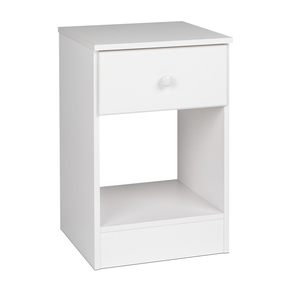 Bella Tall 1-Drawer Night Stand, White