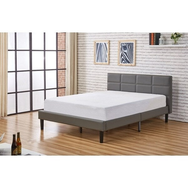 Belle Modern Faux Leather Queen Size Platform Bed