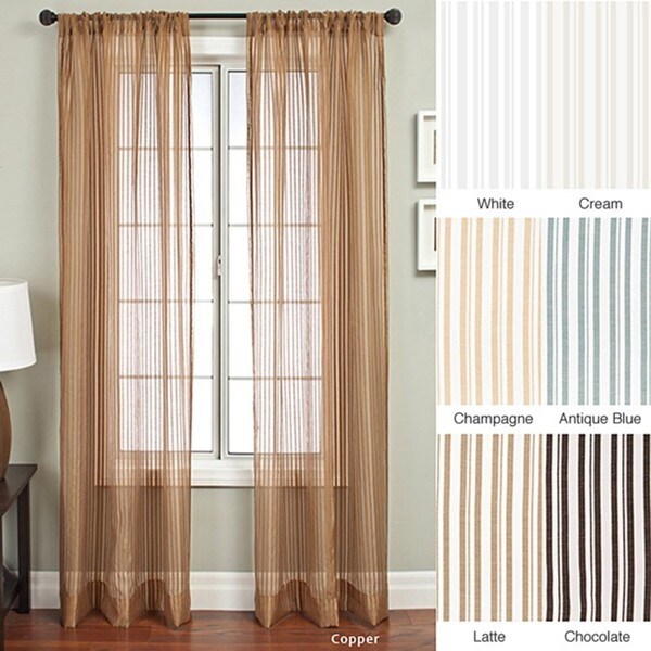 Bellino Stripe Rod Pocket 96-inch Panel - 53 x 96