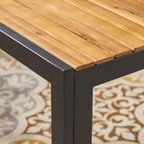 Bellmill Outdoor 6-Seater Rectangular Acacia Wood Dining Set by Christopher Knight Home