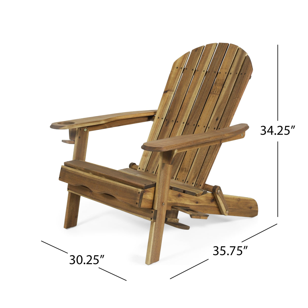 Bellwood Outdoor Acacia Wood Folding Adirondack Chairs (Set of 2) by Christopher Knight Home