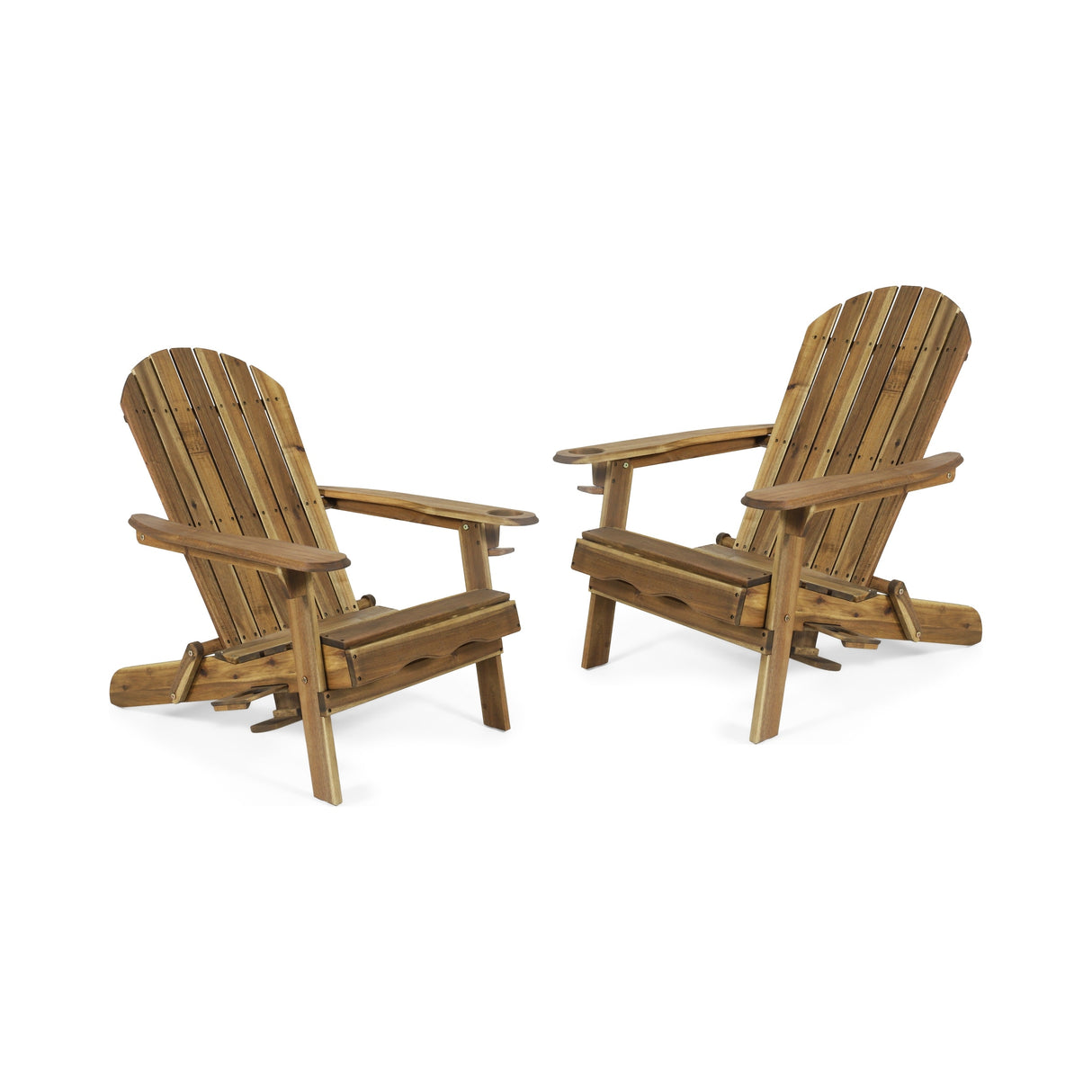 Bellwood Outdoor Acacia Wood Folding Adirondack Chairs (Set of 2) by Christopher Knight Home