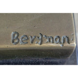 Belly Dancer Lifting Skirt Art Deco Bronze Statue Sculpture On Marble Base By Bergman