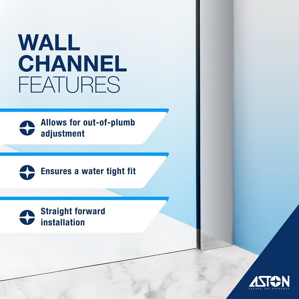 Belmore XL 43.25 - 44.25 in. W x 80 in. H Frameless Hinged Shower Door with Clear StarCast Glass - N/A
