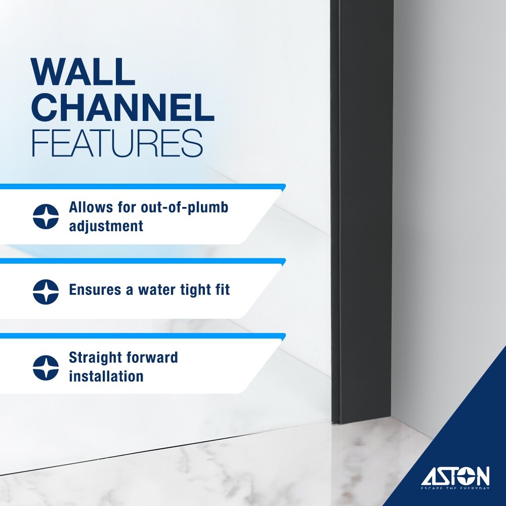 Belmore XL 43.25 - 44.25 in. W x 80 in. H Frameless Hinged Shower Door with Clear StarCast Glass - N/A