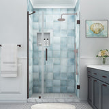 Belmore XL 43.25 - 44.25 in. W x 80 in. H Frameless Hinged Shower Door with Clear StarCast Glass - N/A