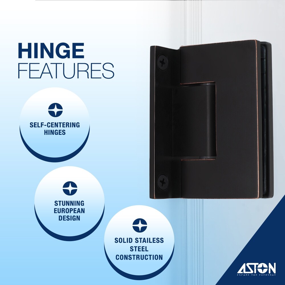 Belmore XL 43.25 - 44.25 in. W x 80 in. H Frameless Hinged Shower Door with Clear StarCast Glass - N/A
