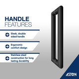 Belmore XL 43.25 - 44.25 in. W x 80 in. H Frameless Hinged Shower Door with Clear StarCast Glass - N/A