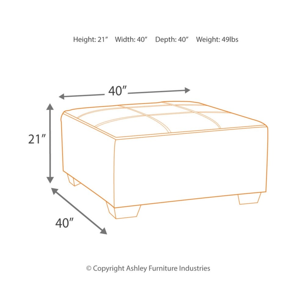 Benchcraft Kumasi Contemporary Black Oversized Accent Ottoman