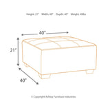 Benchcraft Kumasi Contemporary Black Oversized Accent Ottoman