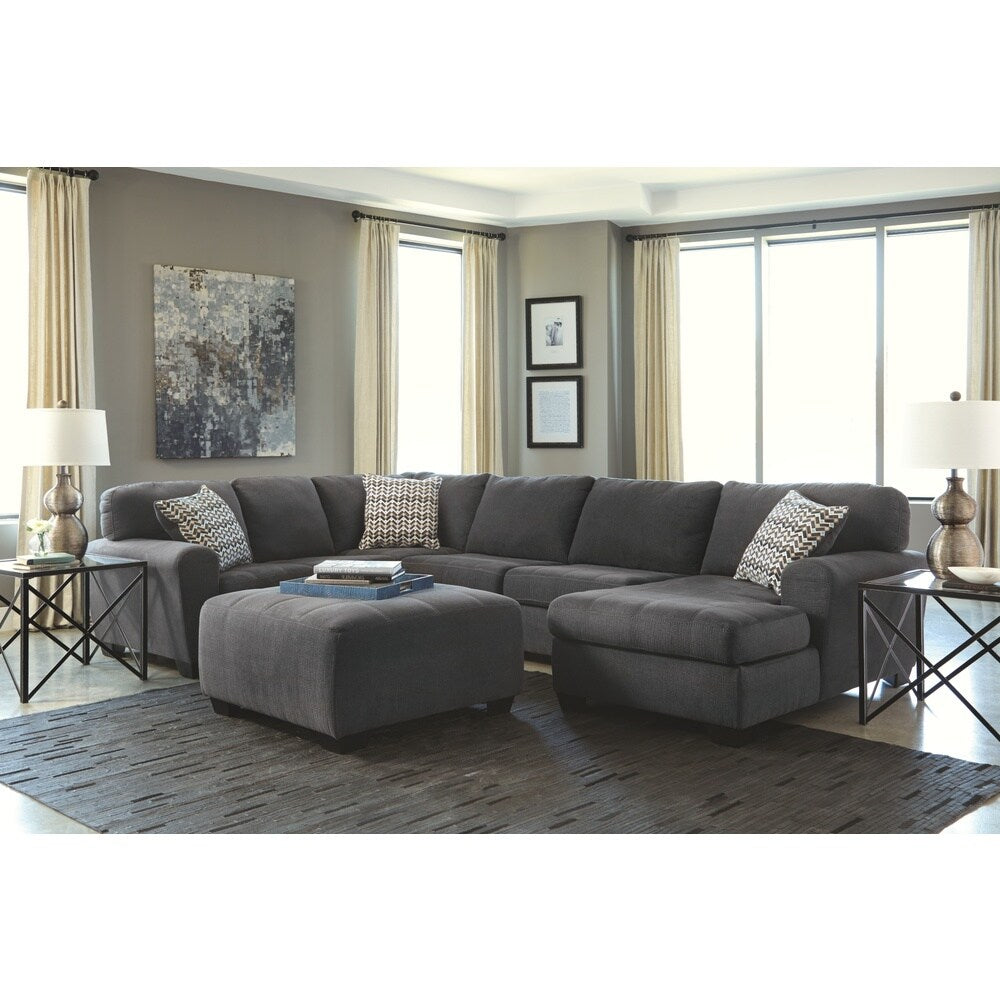 Benchcraft Sorenton Contemporary Slate Oversized Accent Ottoman