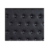 Bennett 4 Piece Black Modern Faux Leather LED Upholstered Tufted Panel Bedroom Set