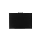 Bennett 4 Piece Black Modern Faux Leather LED Upholstered Tufted Panel Bedroom Set