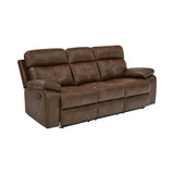 Benton Brown 3-piece Faux Leather Living Room Set