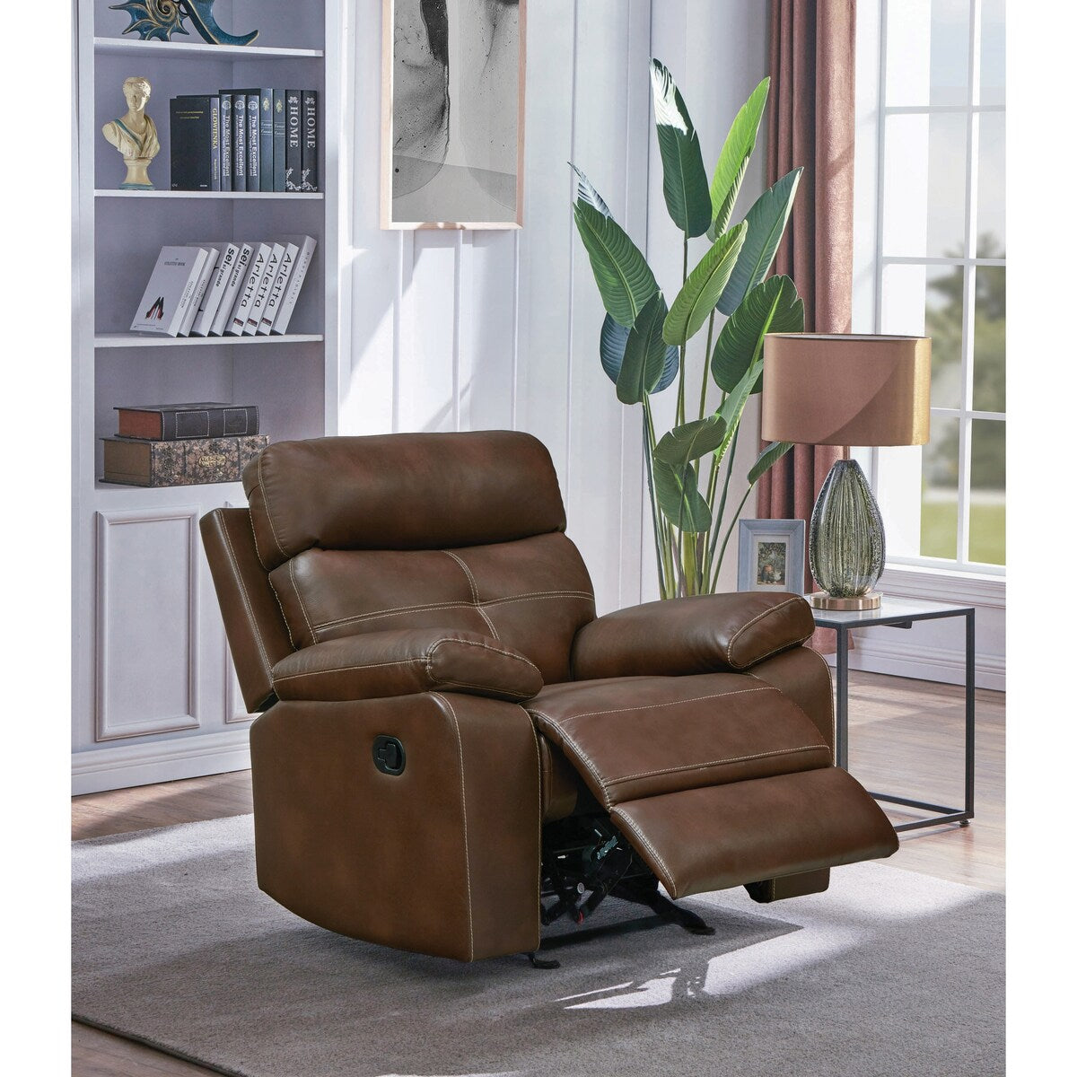 Benton Brown 3-piece Faux Leather Living Room Set