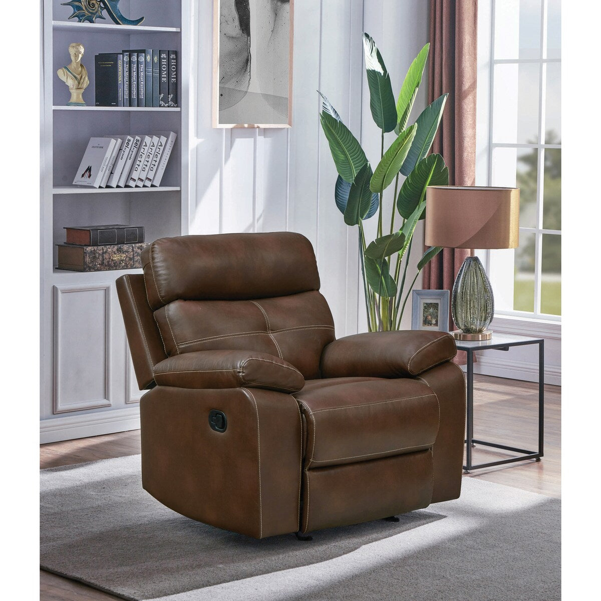 Benton Brown 3-piece Faux Leather Living Room Set